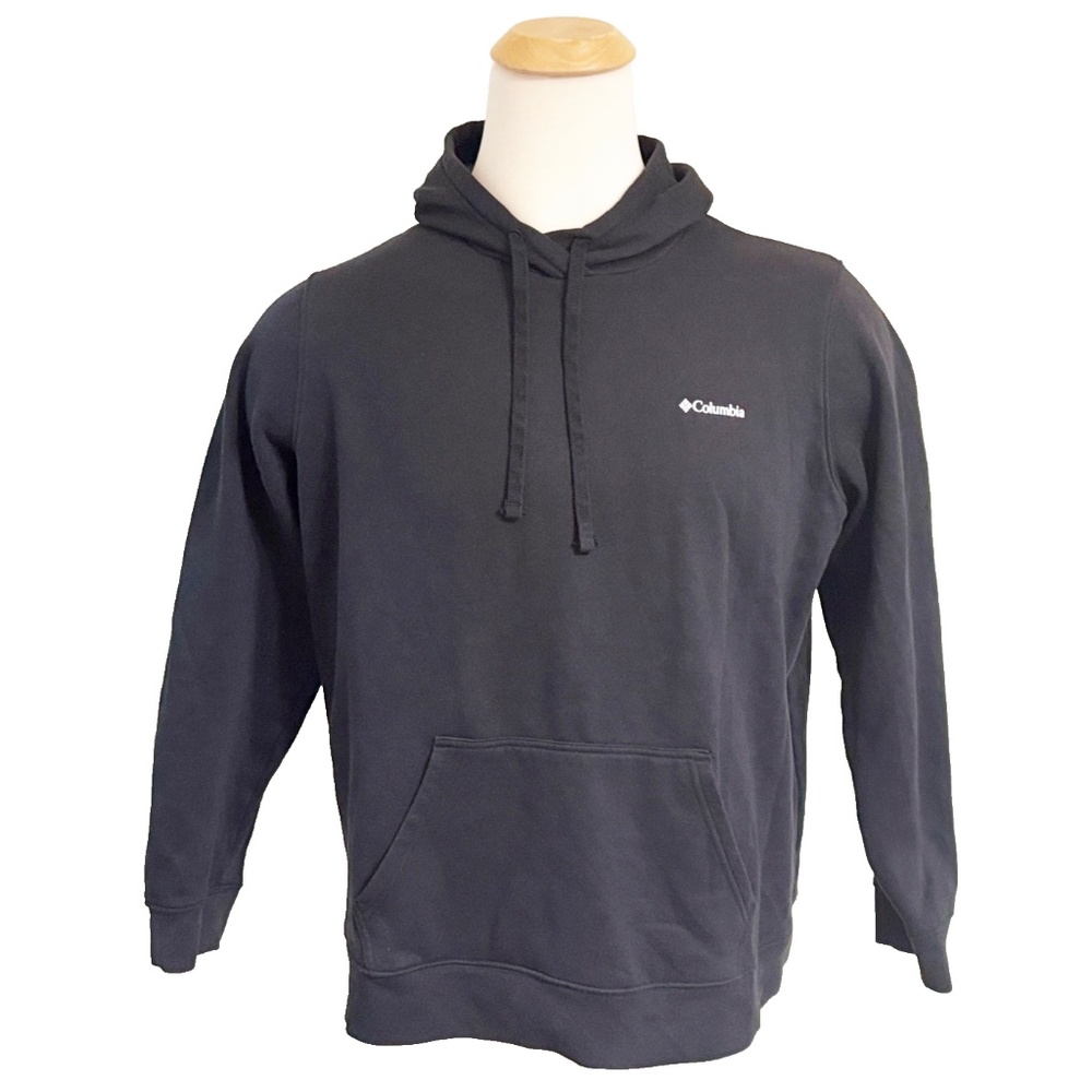 Columbia Mens Black Hooded Sweatshirt Hoodie Shirt 2X 2XL